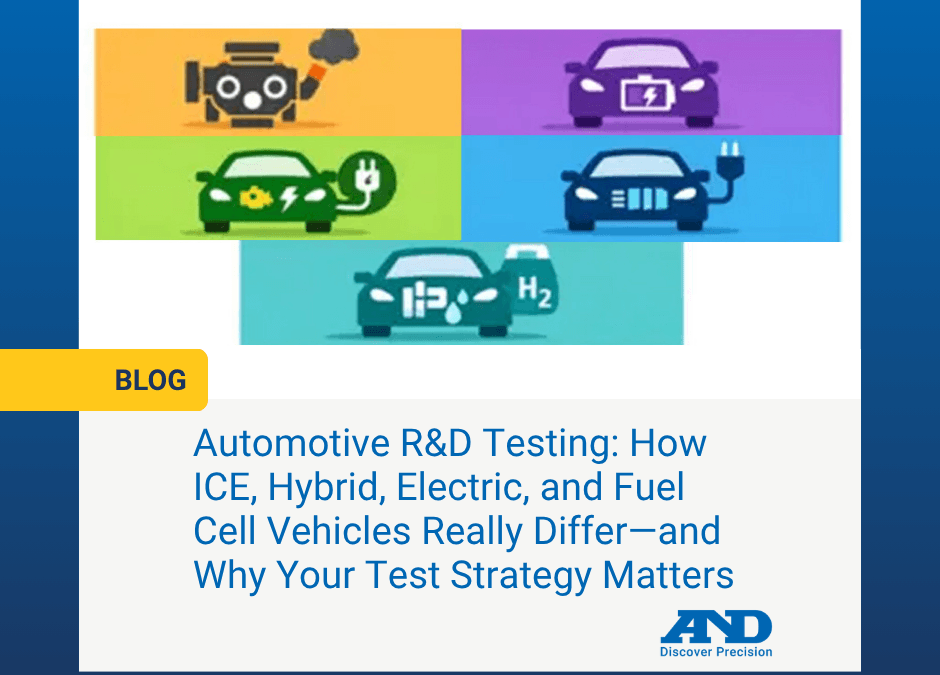 Automotive R&D Testing: How ICE, Hybrid, and Electric Vehicles Really Differ—and Why Your Test Strategy Matters